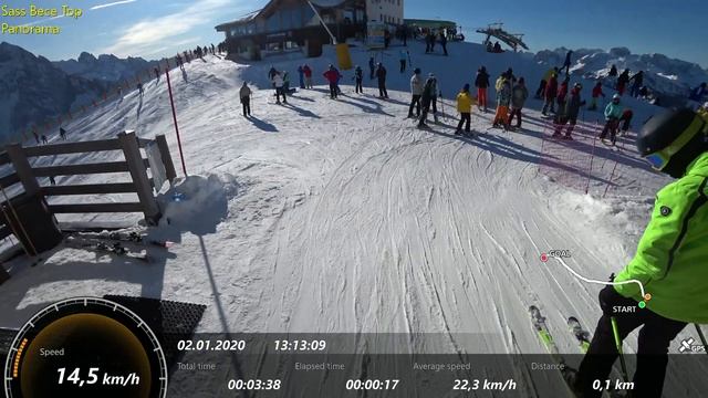 Sella Ronda Orange Clockwise, Film 10, 126 PassoPordoi, 124 Lezuo-Belvedere, Sass Bece 1 Red piste смотреть онлайн