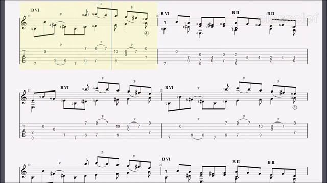 TAB/Sheet: Sonata in A Minor K54 by Domenico Scarlatti [PDF + Guitar Pro + MIDI] смотреть онлайн