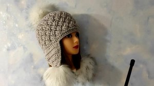 ШАПОЧКА С УШКАМИ КРЮЧКОМ. Шапка с ушками для начинающих.