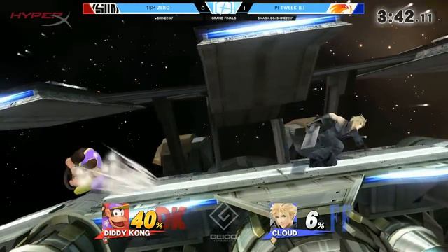 Shine 2017 Smash 4 - TSM | Zero (Diddy Kong) Vs. P1 | Tweek (Cloud) - WiiU GF смотреть онлайн