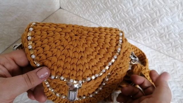 Сумочка Орео из трикотажной пряжи. Обзор. смотреть онлайн