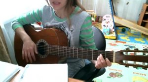 Песенка про овечку, протекала речка через речку мост - разбор на гитаре