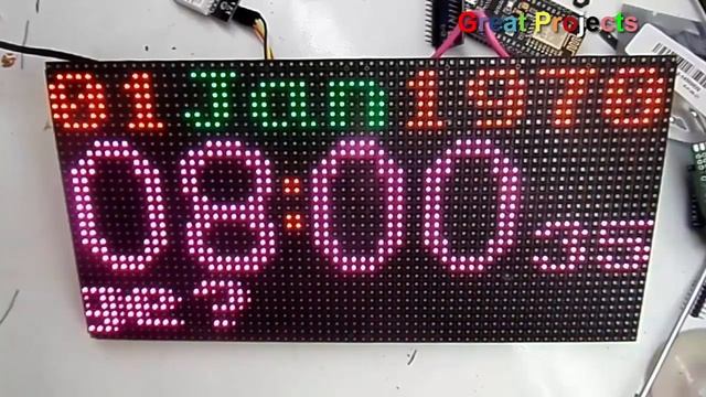 ESP8266 WebServer Weather Station DHT22 RGB Matrix P4 Clock смотреть онлайн