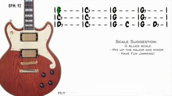 G 12 Bar Blues Backing Track_ Guitar Backing Track)