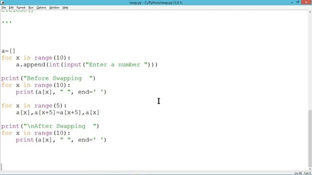 swapping in list (Python" смотреть онлайн