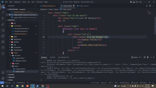 #14. Notes App in ASP NET CORE 6 and SQL SERVER | In Nepali смотреть онлайн