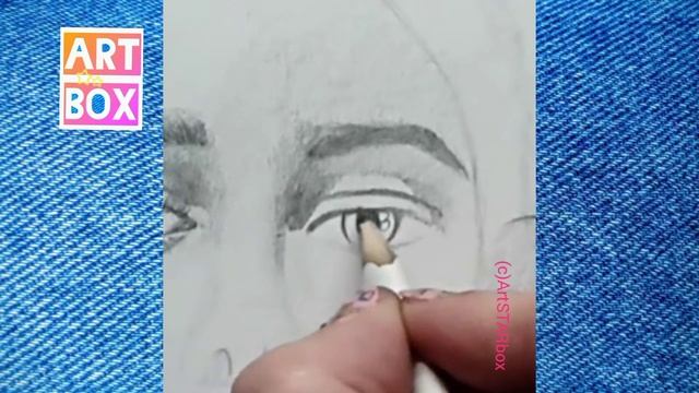 Пошаговый рисунок лица простым карандашом✍Drawing tutorial of pencil portrait step by step смотреть онлайн