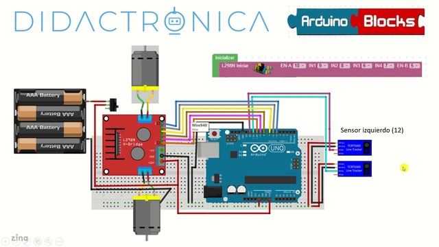 Robot sigue linea versión 1. Con Arduino por bloques y en código. Proceso completo. смотреть онлайн