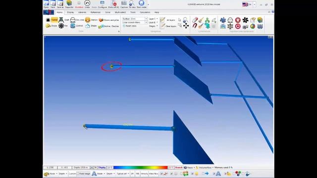 VUMA3D-network 2018 - Simple mine 1 construction - 3D mine ventilation simulation software смотреть онлайн
