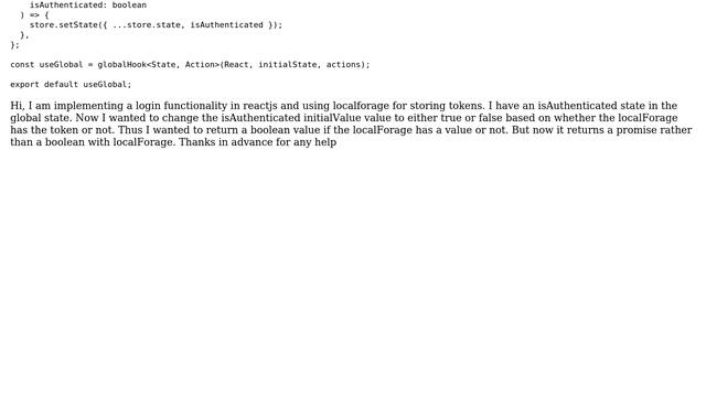 return a boolean value from localForage getItem смотреть онлайн