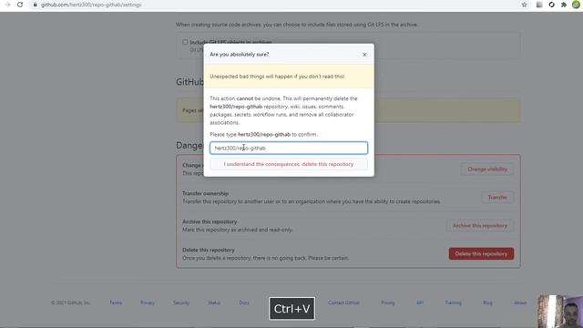 КАК БЫСТРО УДАЛИТЬ РЕПОЗИТОРИЙ на сайте GitHub. 2021год. смотреть онлайн