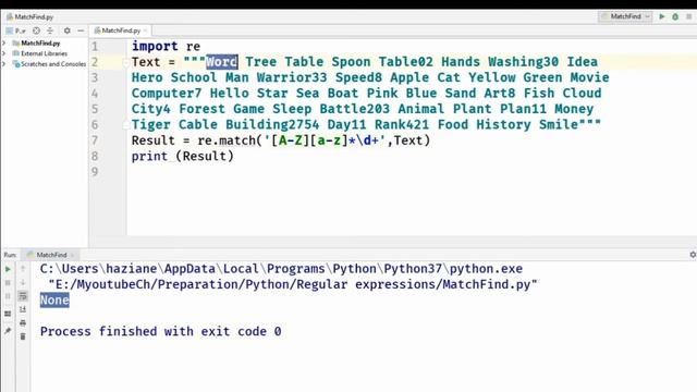 Regexs in Python: match(), search() and findall() functions смотреть онлайн