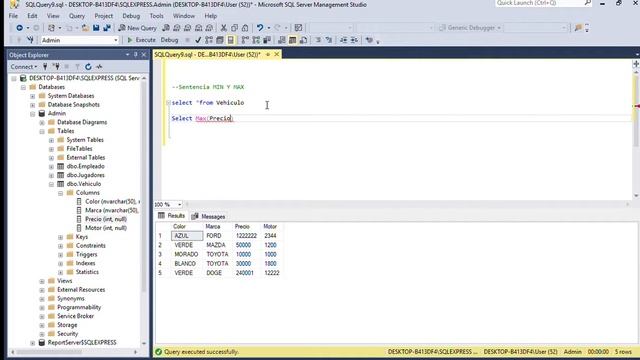 Sentencias MIN y MAX SQL смотреть онлайн