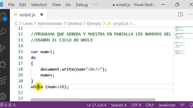 While y Do While Javascript смотреть онлайн