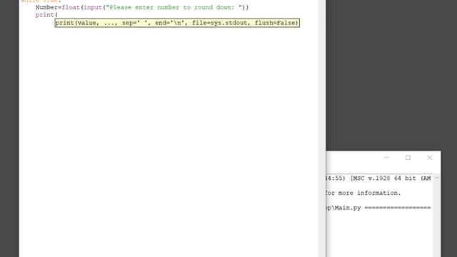 Python Math - Round down number смотреть онлайн