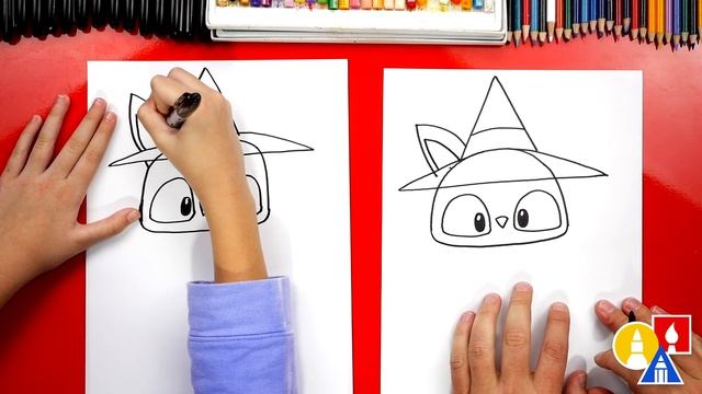 How To Draw A Black Cat With A Witch Hat смотреть онлайн