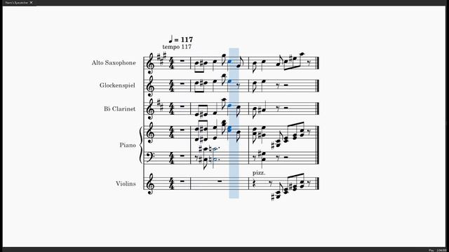 Nami's Eyecatcher (alto sax & glockenspiel, clarinet, piano, violin) One Piece (music sheet) смотреть онлайн