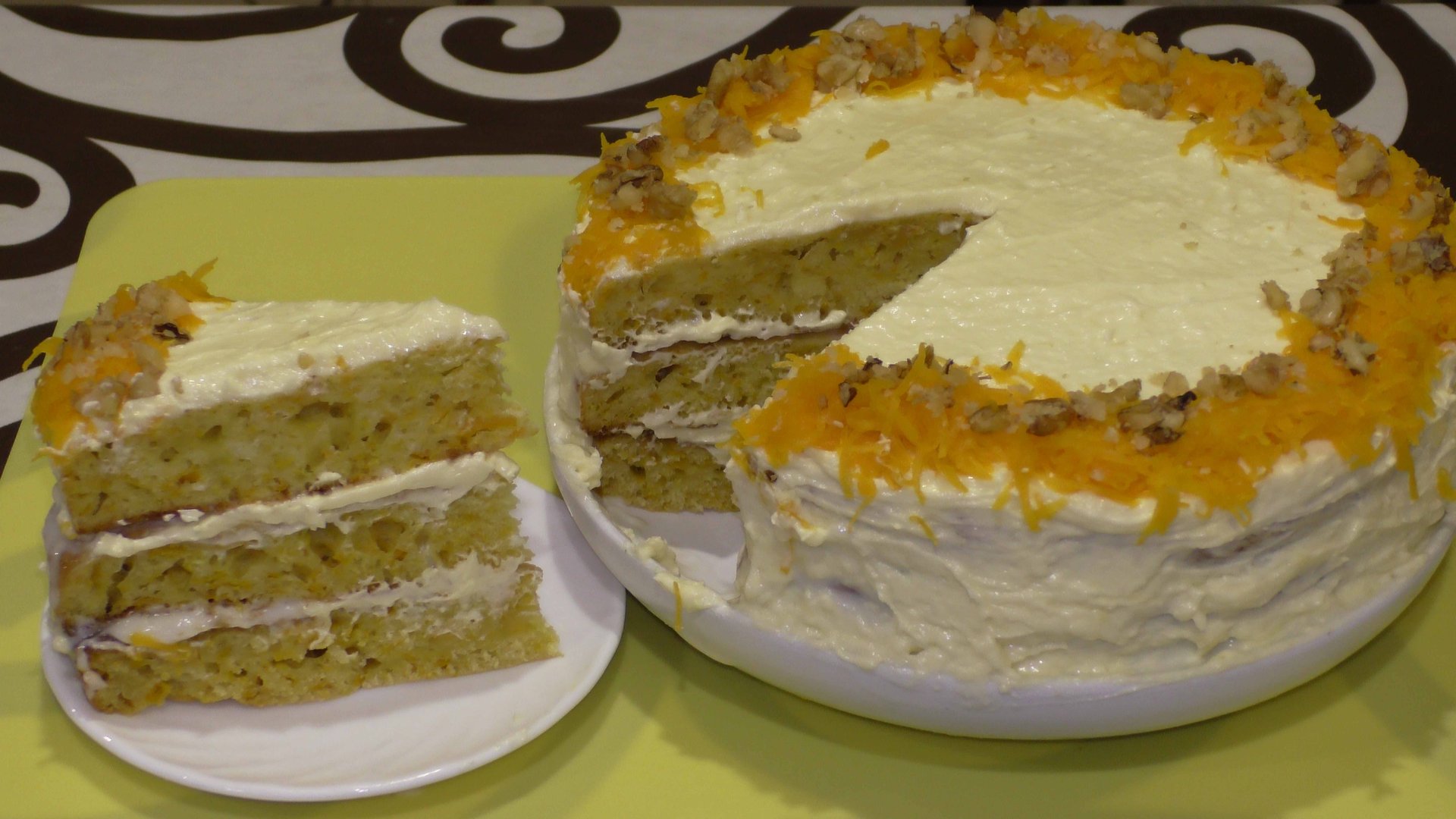 Восхитительный тыквенный торт с апельсином. Очень нежный и ароматный. Супер простой в приготовлении смотреть онлайн