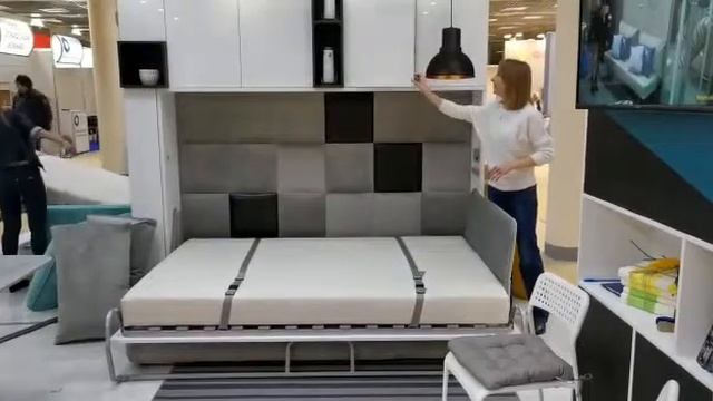 Шкаф кровать горизонтальный (Трансмеб Вальс) смотреть онлайн