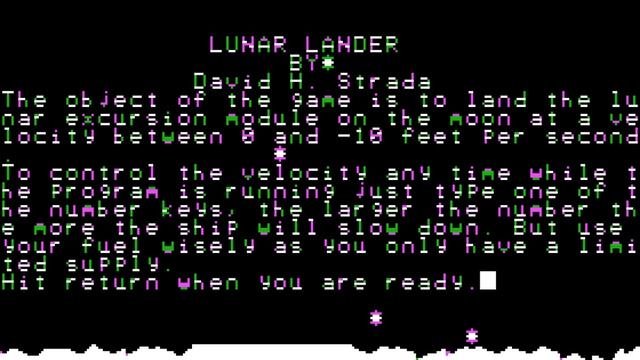 Lunar Lander (1979 Programma Software) (Apple2)