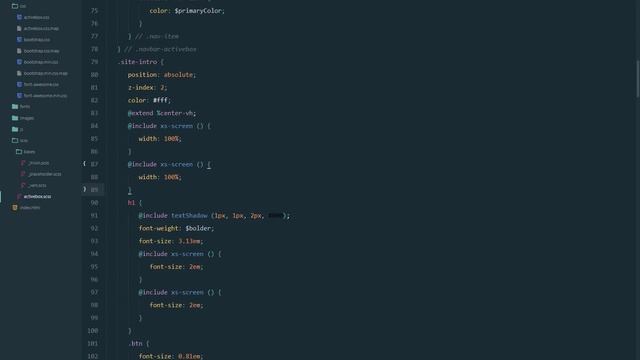 10. Bootstrap 4 theme with SASS responsive fix