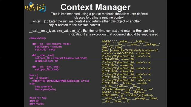 pyrevise 10 : Context manager смотреть онлайн