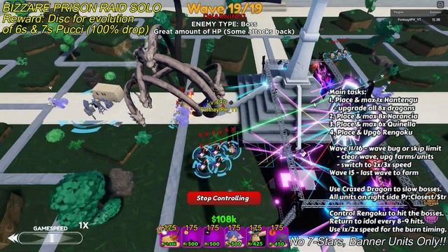 Solo Bizzare Prison Pucci Raid (No 7-Stars: Banner Units Only!) | All Star Tower Defense Roblox смотреть онлайн