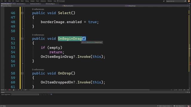 7. Клики и перетаскивание в пользовательском интерфейсе - Инвентарная система в Unity