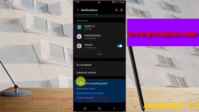 Samsung Galaxy S22 Ultra : How to set App icon badges style as number смотреть онлайн