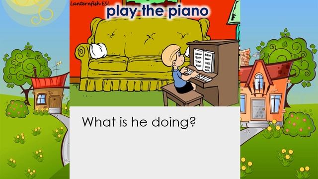 Present Continuous Plus Rooms In A Home