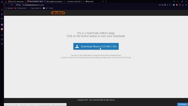 How To Download And Install Wurst Client! *1.18.2* (FIXED!!)
