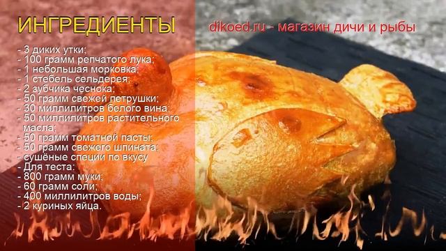 Рецепты из утки дикой - как приготовить утку дикую пошаговый рецепт - Дикая утка запечённая в тесте смотреть онлайн