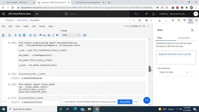 Part 2 of deployment of regression model on IBM Cloud смотреть онлайн