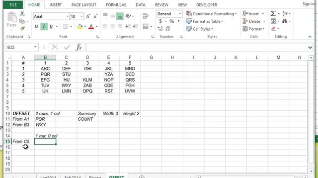 Microsoft Excel - OFFSET Function смотреть онлайн