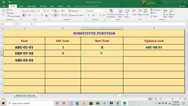 Microsoft Excel Tutorial | Substitute Text Function | Advanced Excel | Yellowgreys - YouTube смотреть онлайн