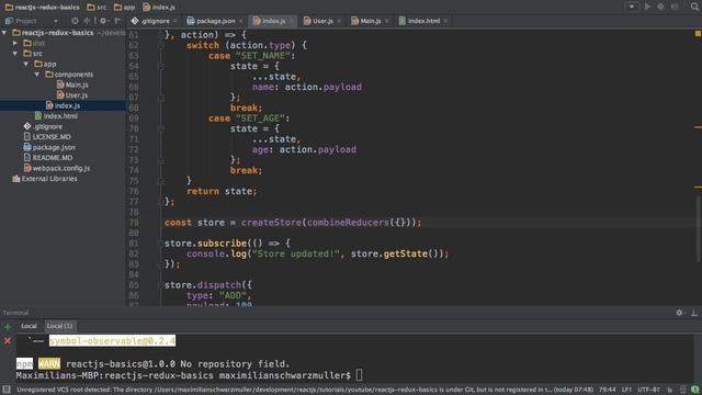 ReactJS / Redux Tutorial - #5 Multiple Reducers смотреть онлайн
