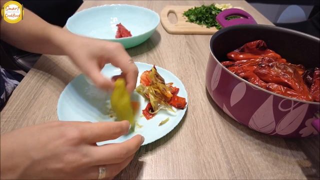 Печени чушки с чесън и магданоз, лесно мезе за питие. За директна консумация или в буркани за зимат смотреть онлайн