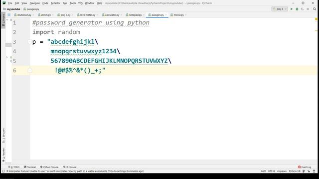 Generate Password Using Python смотреть онлайн