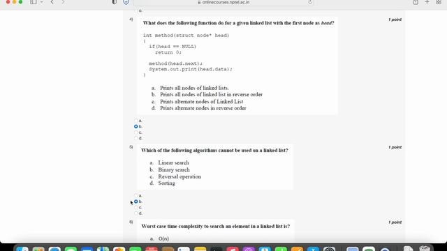 NPTEL 2022: DATA STRUCTURES AND ALGORITHMS USING JAVA ASSIGNMENT WEEK 4 Answers | July 2022 смотреть онлайн