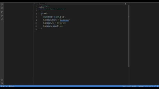Unity C#. Vector3 operator. Справочник. Мусин Михаил. смотреть онлайн