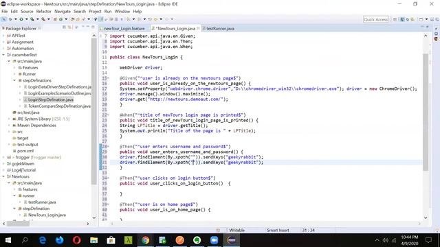 Cucumber Tutorial | Geeky Rabbit | Creating Step Definition File смотреть онлайн