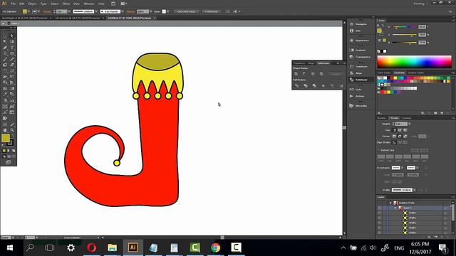 🎅🎅🎅Christmas elf shoe - Great Adobe Illustrator tutorial смотреть онлайн