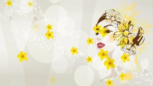 Футаж Девушка - Весна Фон для видеомонтажа