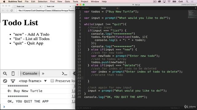 39. JavaScript Todo List Code Along Part 2 смотреть онлайн