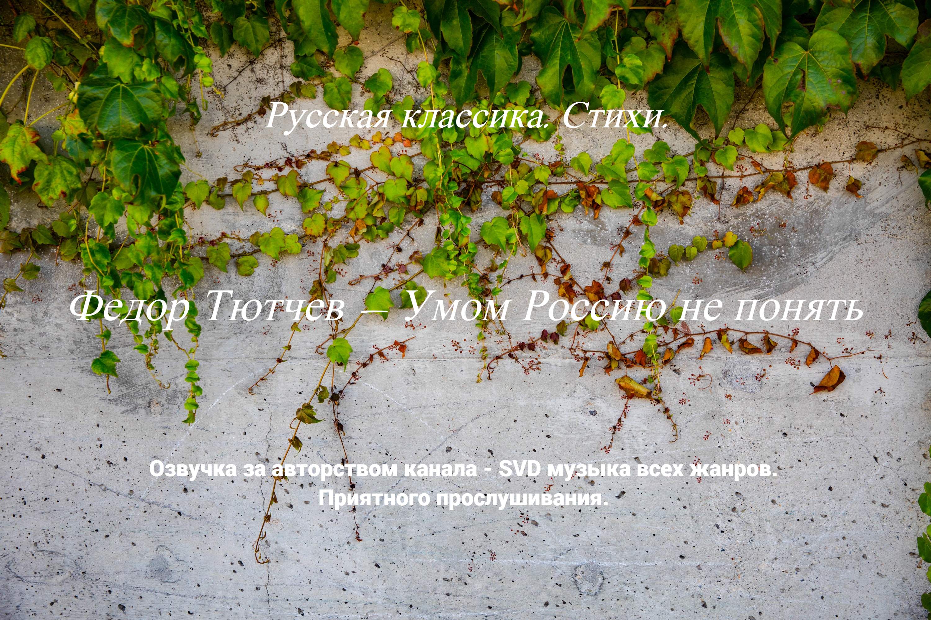 Русская классика. Стихи. — Федор Тютчев — Умом Россию не понять. смотреть онлайн