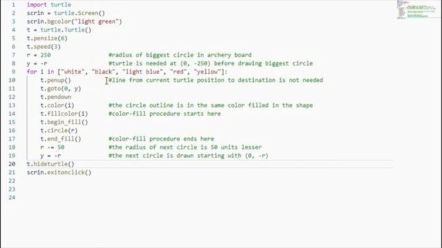 Python Turtle Code: Archery Board смотреть онлайн