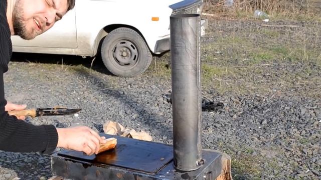 Первый обзор насадки для жарки на Ракетной Печи от ОГНИВО! смотреть онлайн