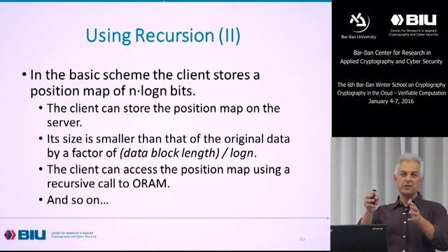 Prof. Benny Pinkas: Searchable Encryption Using ORAM смотреть онлайн