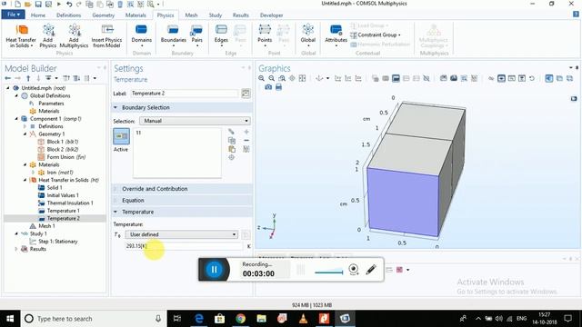 Basic COMSOL heat transfer in solids смотреть онлайн