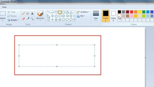 Working with Rectangle Tool in MS Paint смотреть онлайн